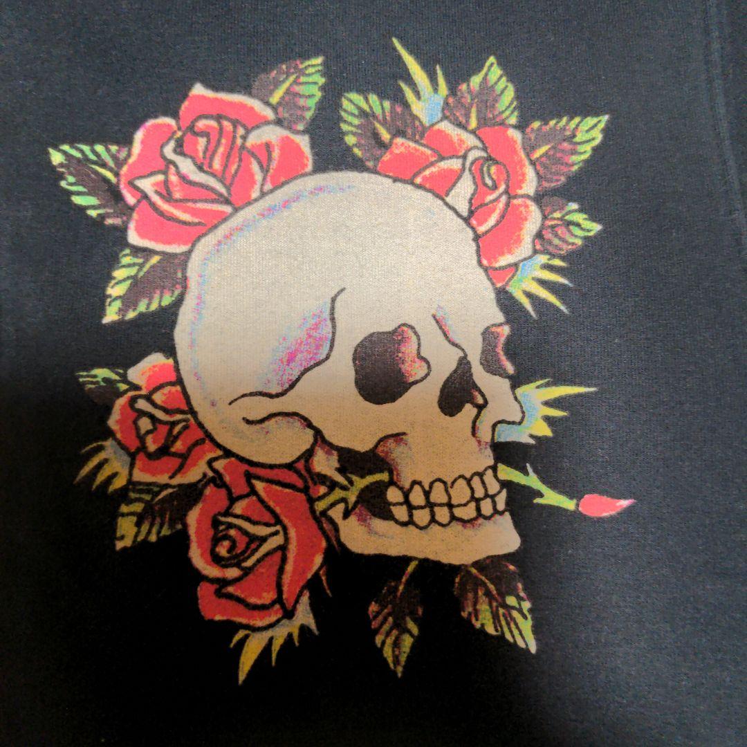 Ed Hardy エドハーディー ジップアップパーカー 黒色 スカル レディース