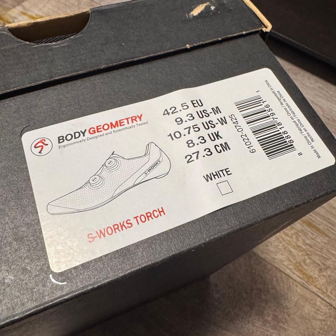 スペシャライズド　S-WORKS TORCH ホワイト　42.5