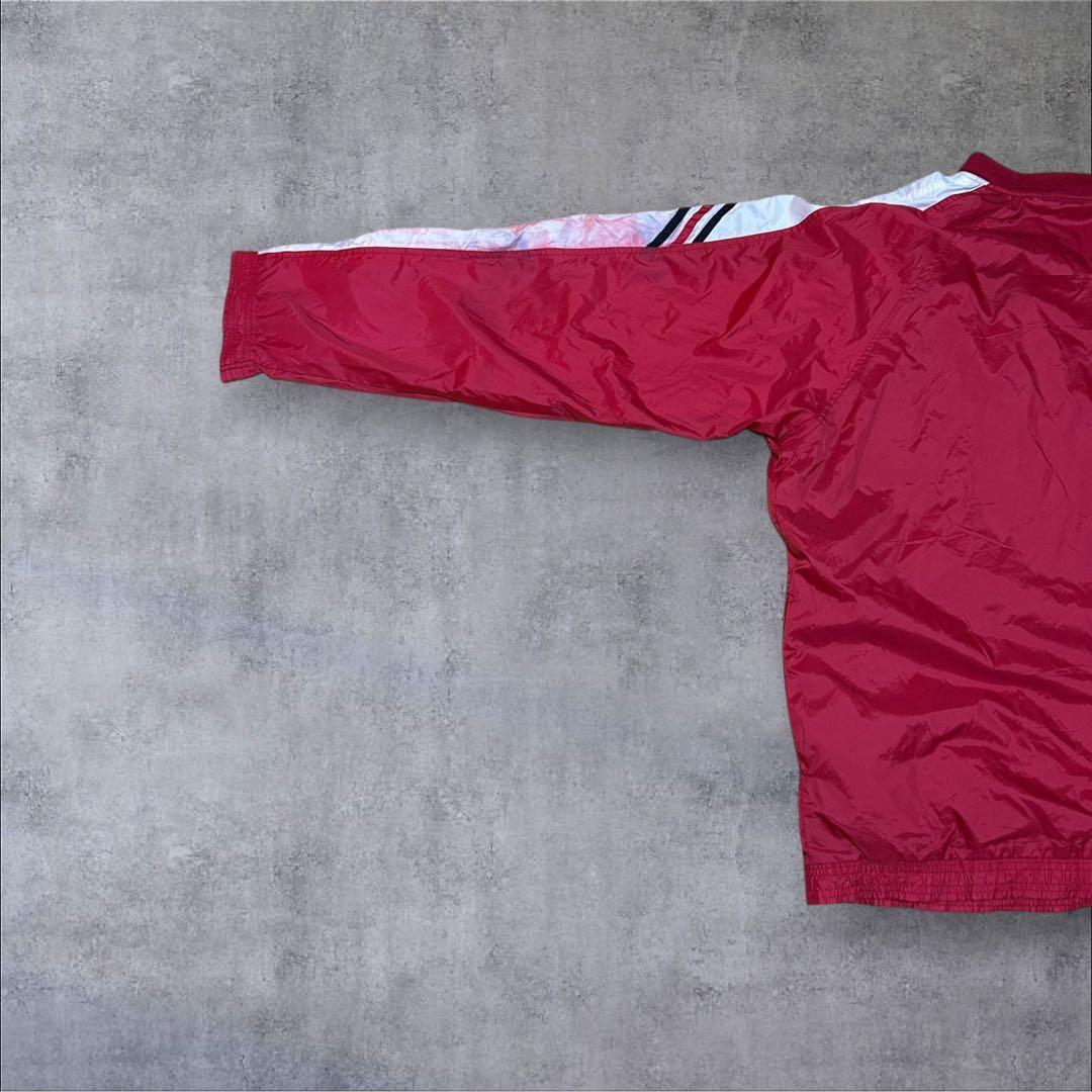 00s アディダス ピステ XXL 赤 刺繍ロゴ オーバーサイズ スポーツMIX