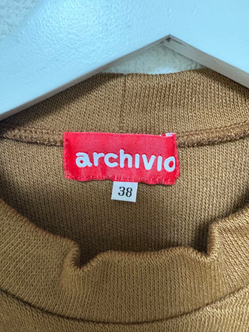 archivio 長袖セーター 38 アイボリー/ブラウン
