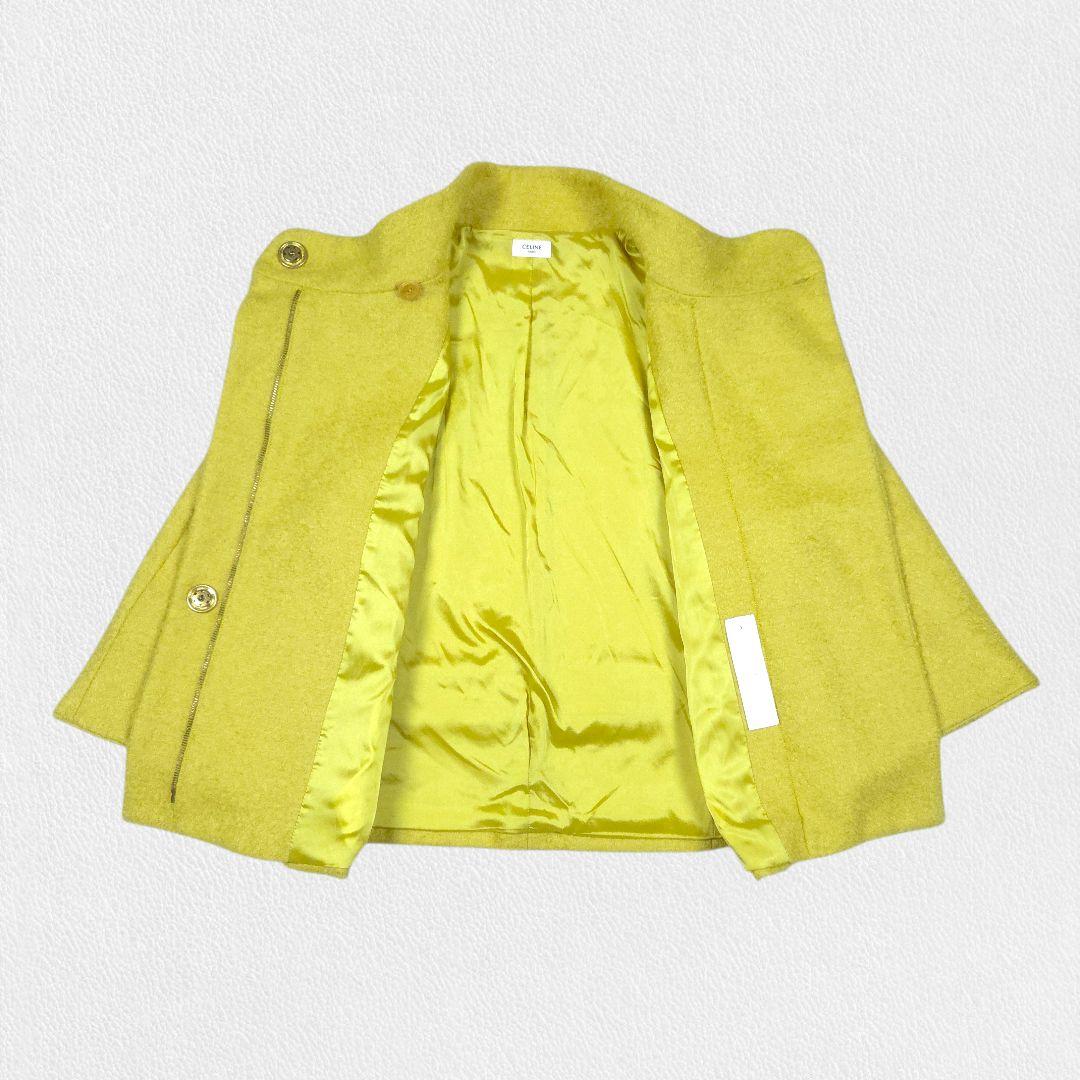 ジャケット・アウター CELINE Yellow Mohair Coat Jacket