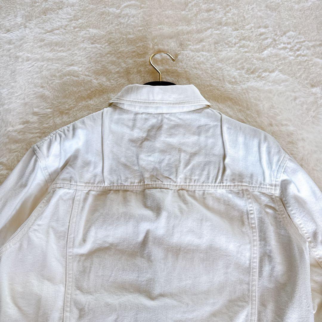 【BURBERRY BLACK LABEL】デニムジャケット Gジャン 白 M
