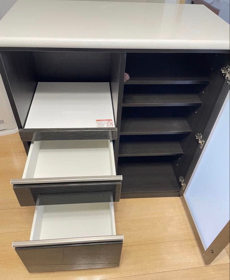 【最安値中】ニトリ　キッチンボード　食器棚　Ｎポスティア 90BK