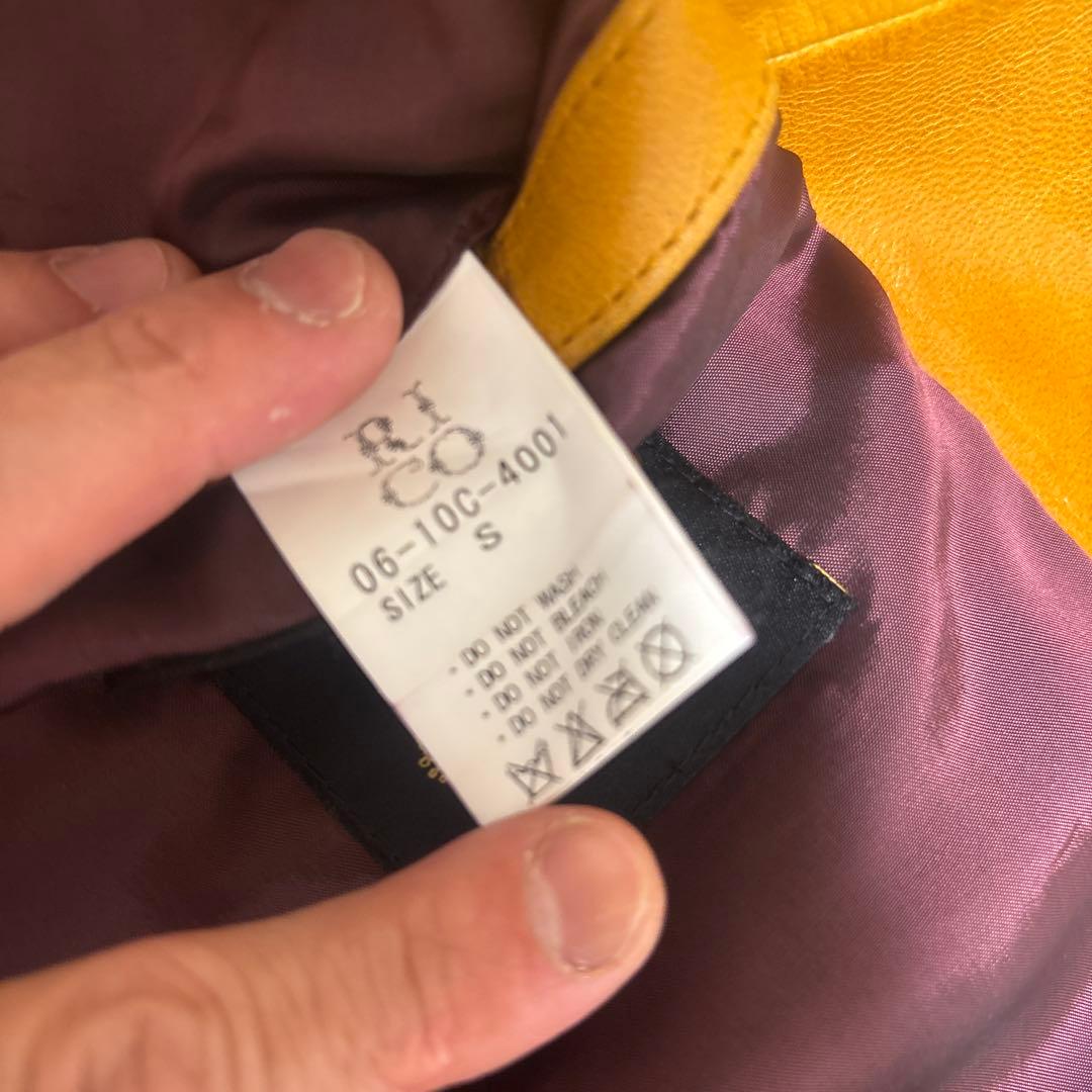 最終値下げ　RICO キャメル シングルライダースジャケット