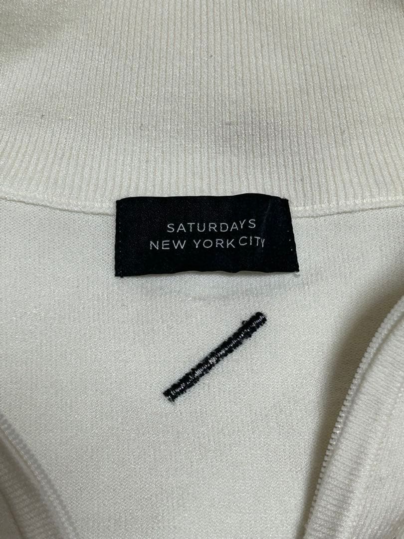 美品 サタデーズ ニューヨーク Knitted Half Zip LS Mock