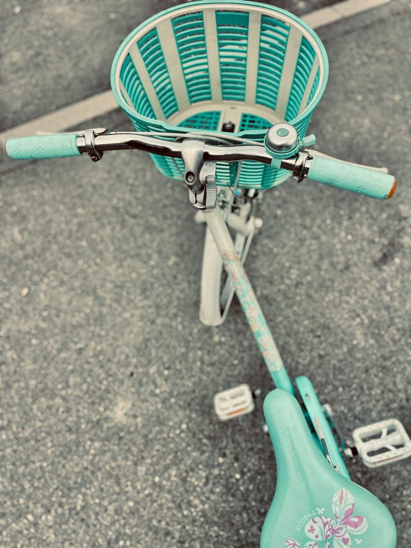 ブリヂストンの女の子向けジュニアサイクル「エコパル」22インチ（ミントカラー）