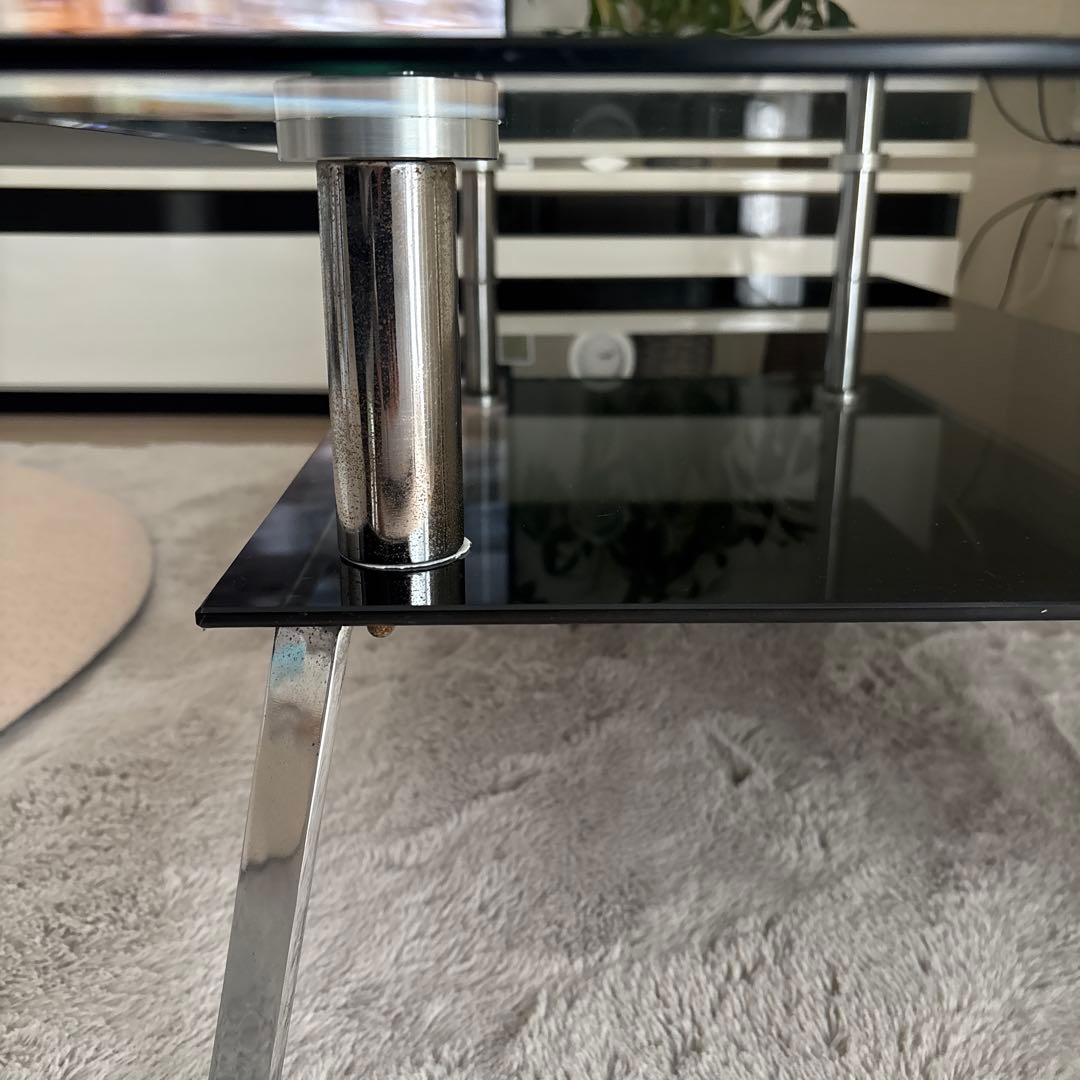 【美品】★《ガラス2段Center Table》★simple modern