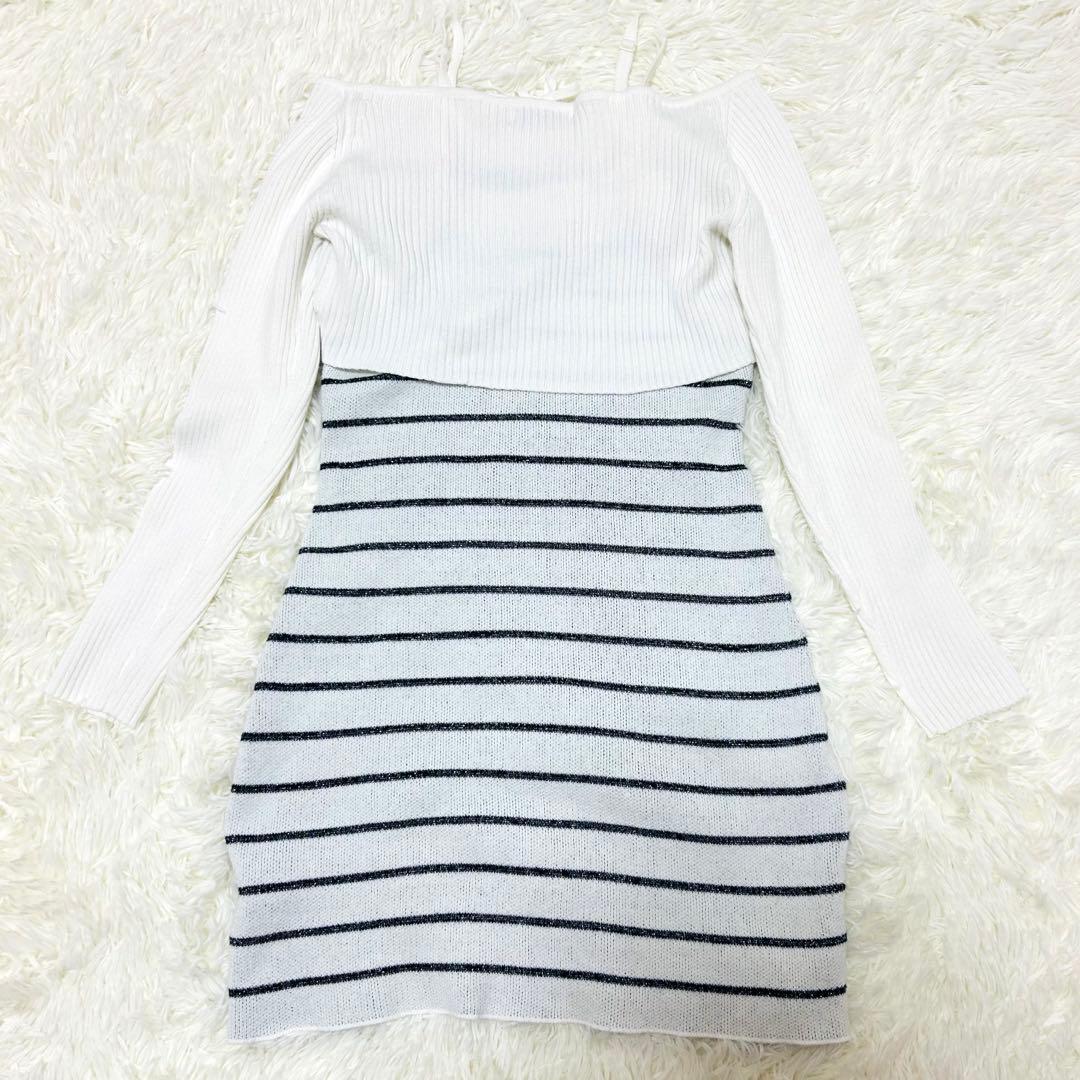 【美品】lipservice マルチパターンアンサンブルニットワンピース S