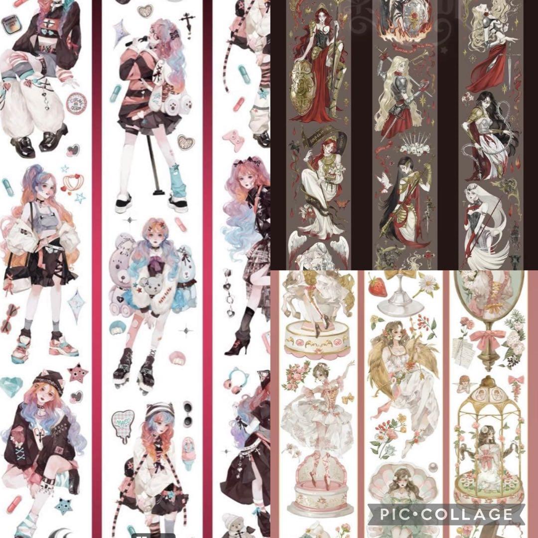 海外マステ　人物マステ　おすそ分け　まとめ売り　50ループ