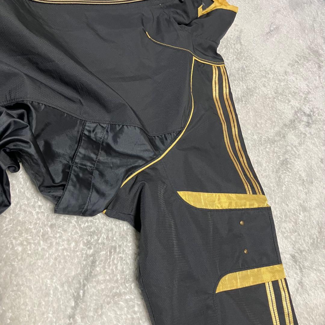 アディダス プロフェッショナル★黒金ウインドブレーカー★上下セットアップ★O
