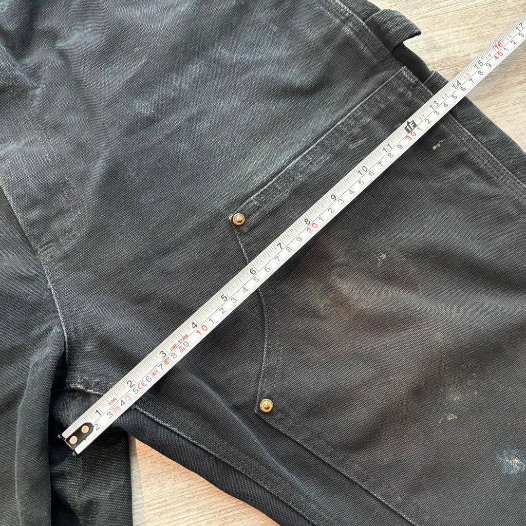 【希少USA製】カーハートダブルニー B01 フェードブラックW34相当#565