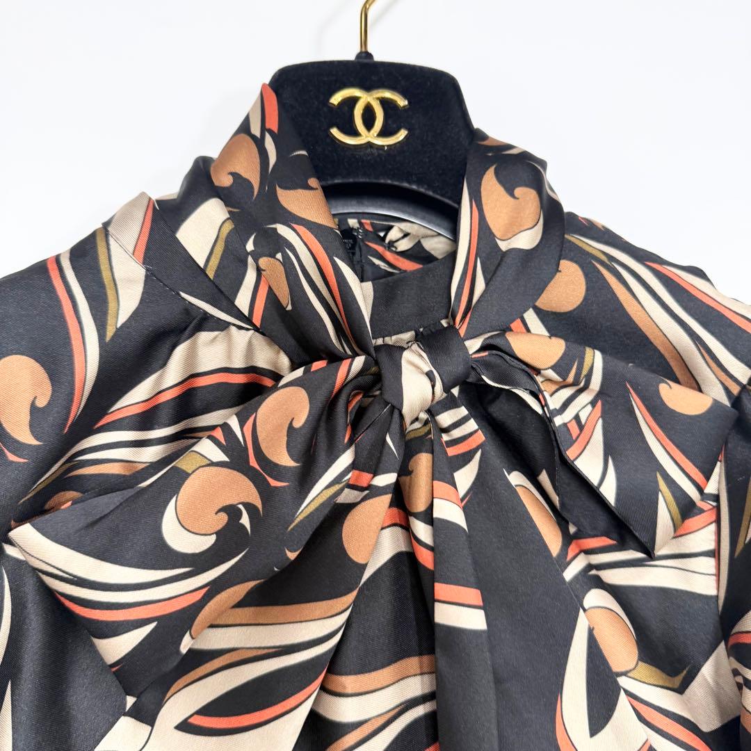 グレースコンチネンタル レトロフラワープリントワンピース 36 2023年