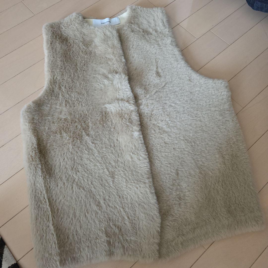 ★ジャーナルスタンダード★ダブルフェイスフェザークルーネックベスト