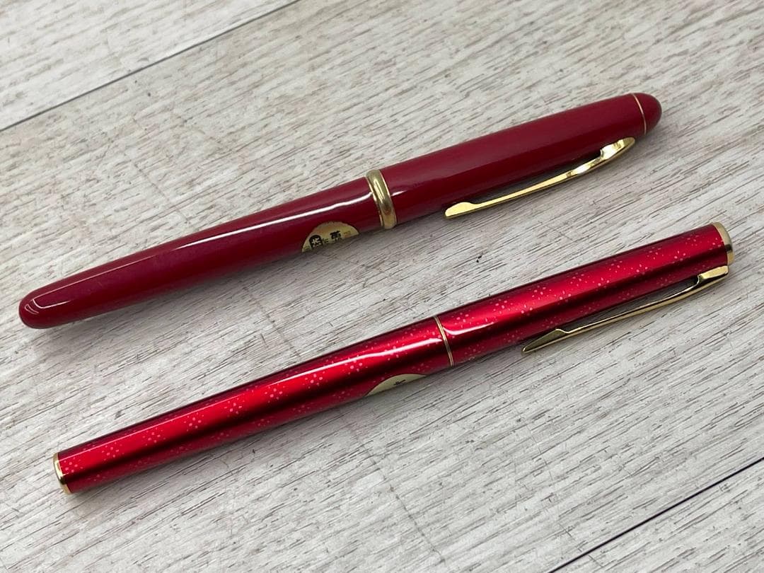 未使用 パイロット 万年筆 細字 F 14K-585 レッド 他 2点 まとめて