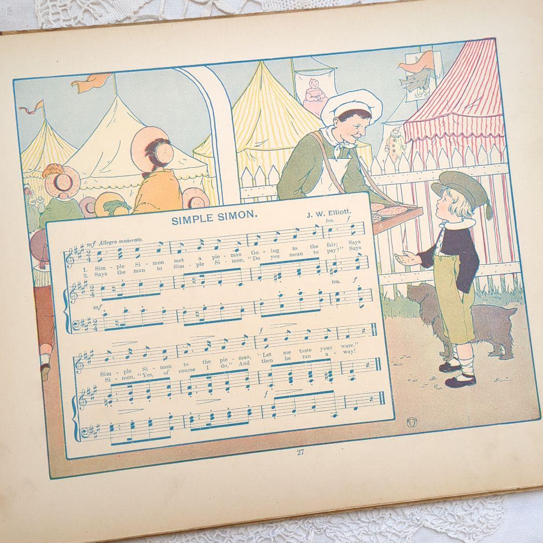 稀少1915年アンティーク絵本 マザーグース 洋書 ヴィクトリアン ヴンテージ