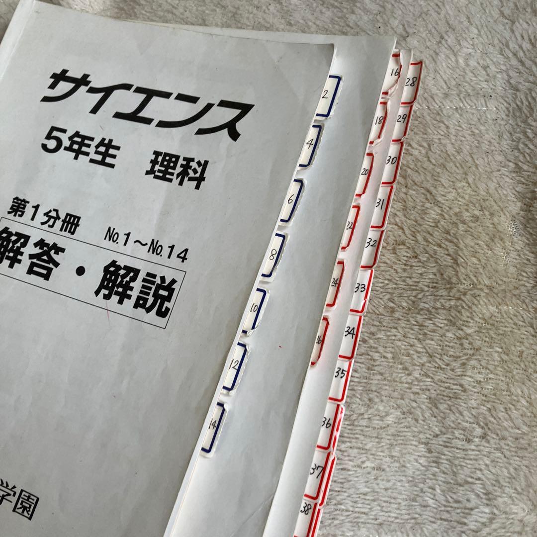 浜学園　小5 算数　理科　テキスト