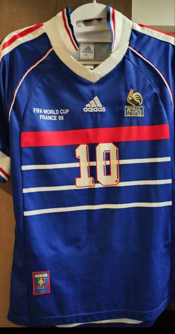 adidasジダン フランス代表1998 ワールドカップ　Lサイズ　ユニフォーム