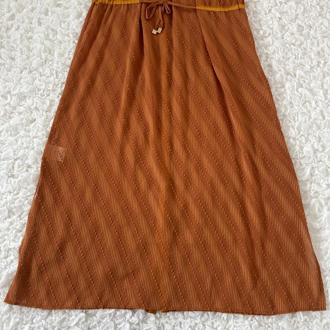 ラブレス　撥水シアーシャツドレス　ロングシャツワンピース　2way 七分袖　S