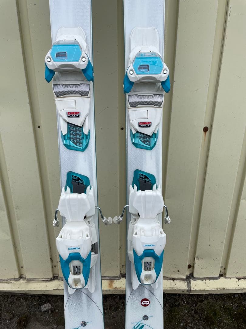K2 スキー ホワイト/ブルー ビンディング付き
