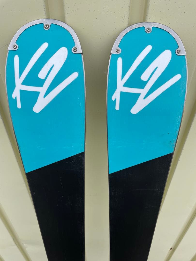 K2 スキー ホワイト/ブルー ビンディング付き