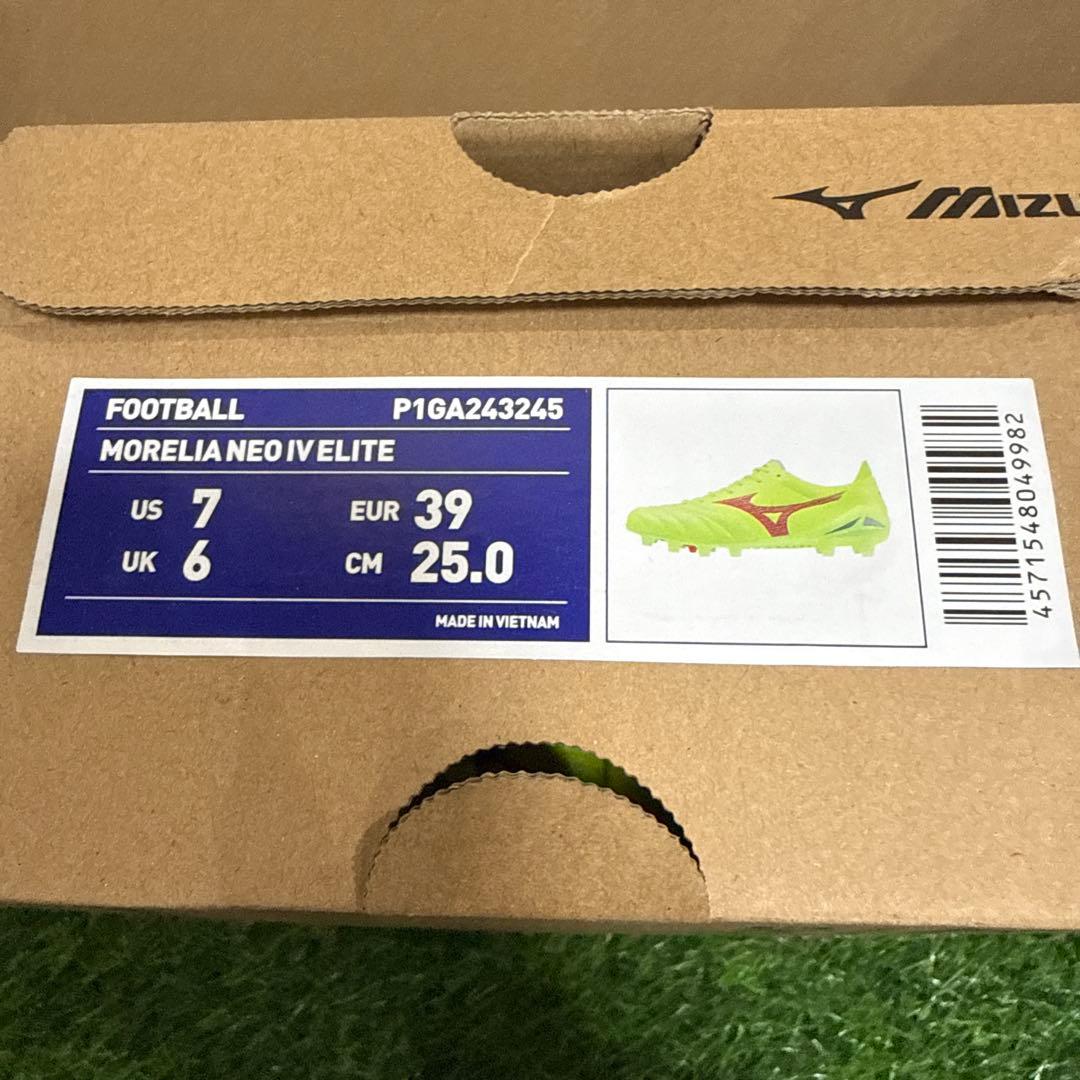 国内最安値　日本未発売　新品 ミズノ モレリアネオ4 エリート　25cm