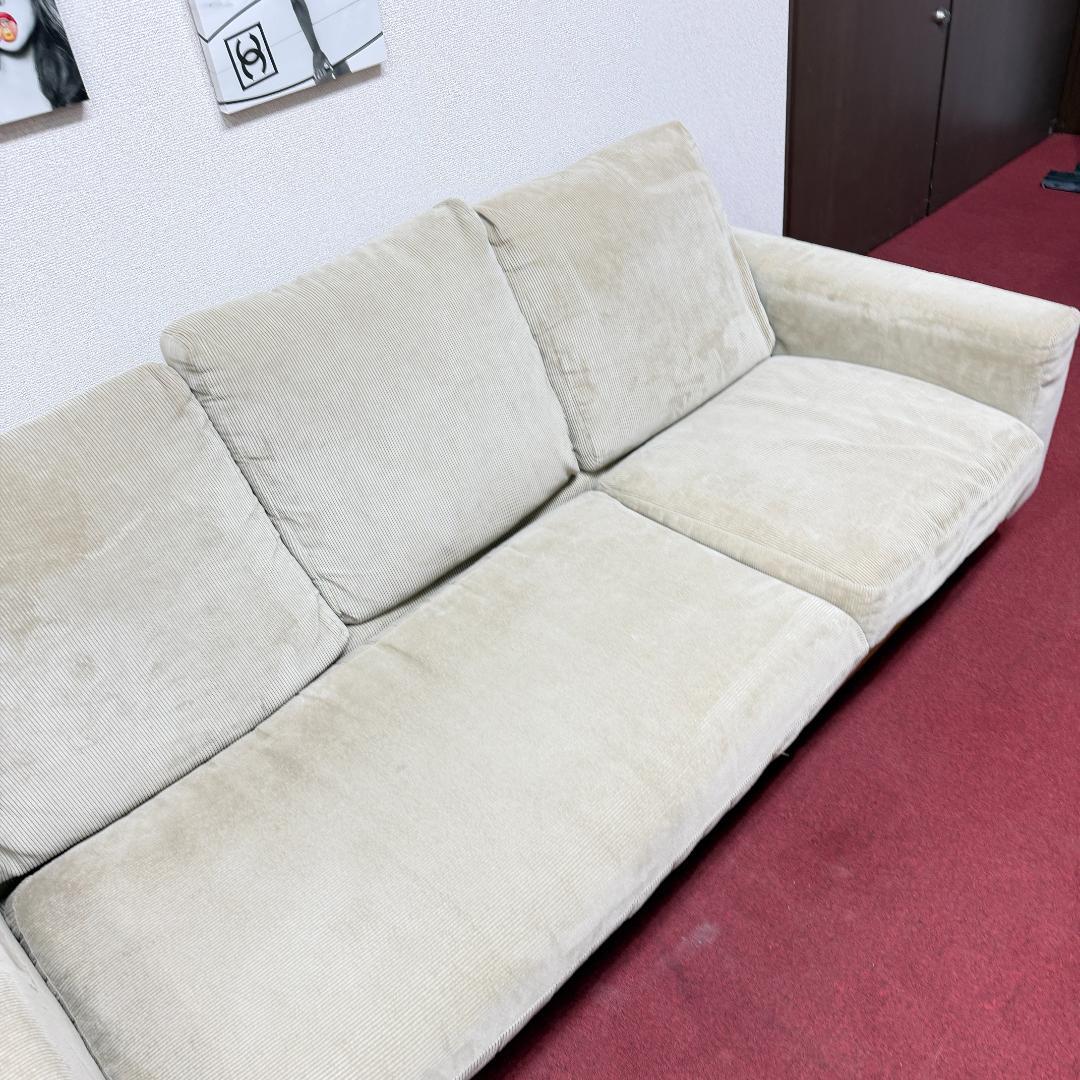 東京23区送料無料　美品ニトリカウチソファー3人掛け用　洗浄/除菌済み