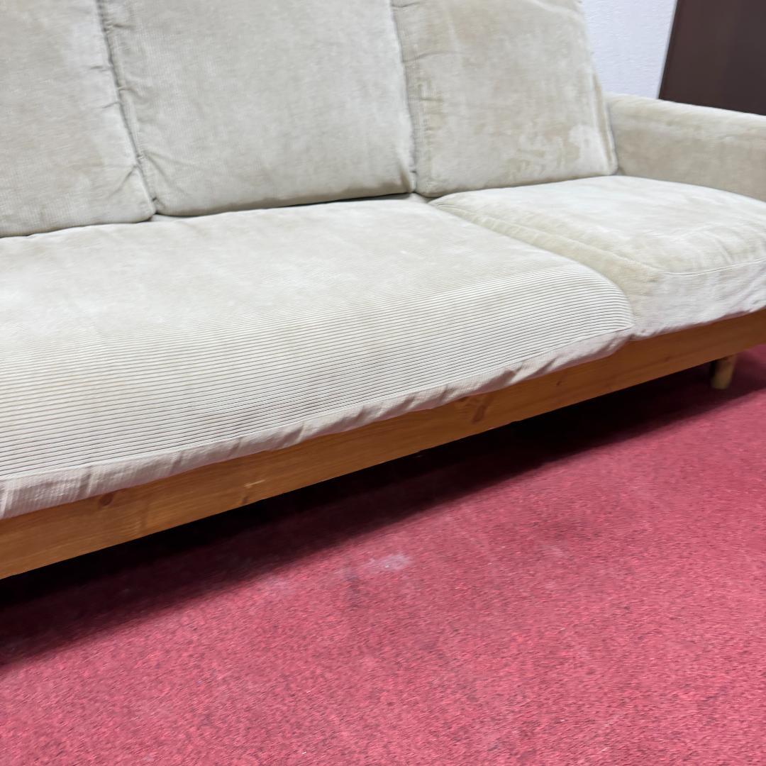 東京23区送料無料　美品ニトリカウチソファー3人掛け用　洗浄/除菌済み