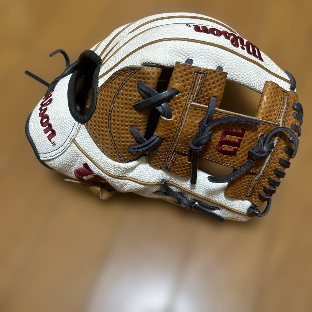 Wilson 軟式グローブ ホワイト/ブラウン中古品