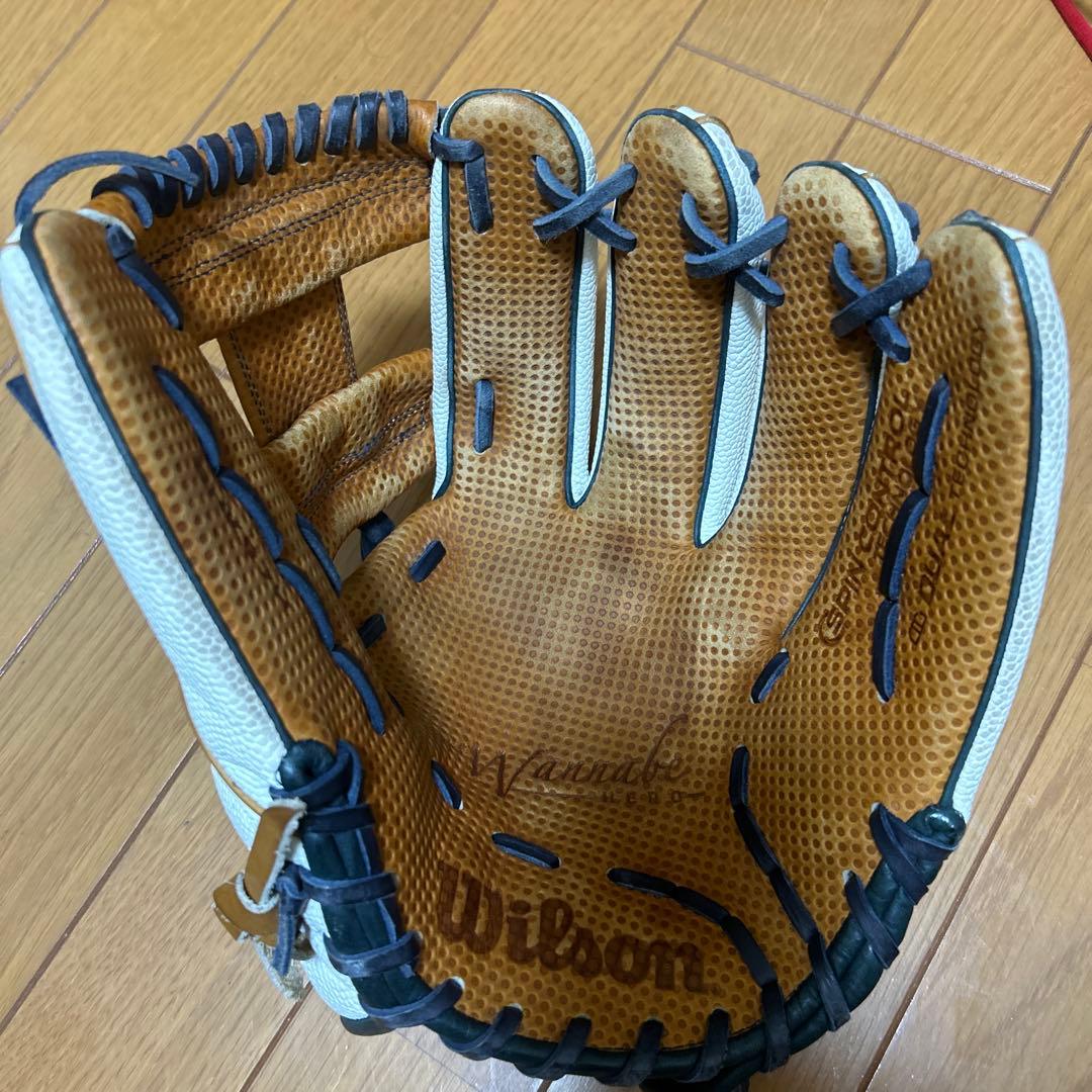 Wilson 軟式グローブ ホワイト/ブラウン中古品