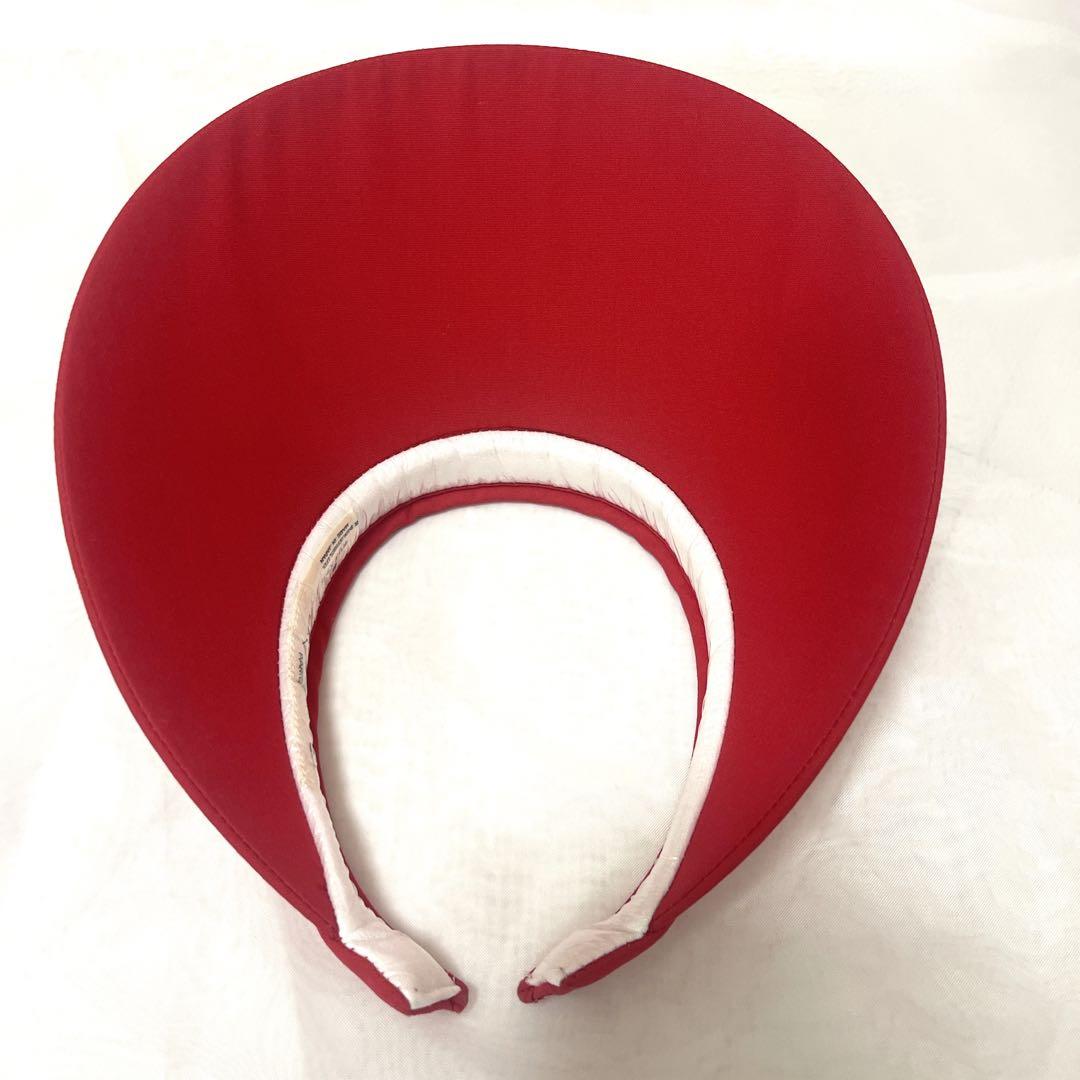 バレンシアガ BALENCIAGA サンバイザー 赤