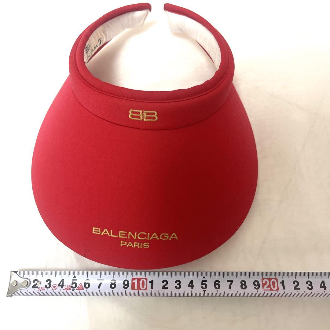 バレンシアガ BALENCIAGA サンバイザー 赤