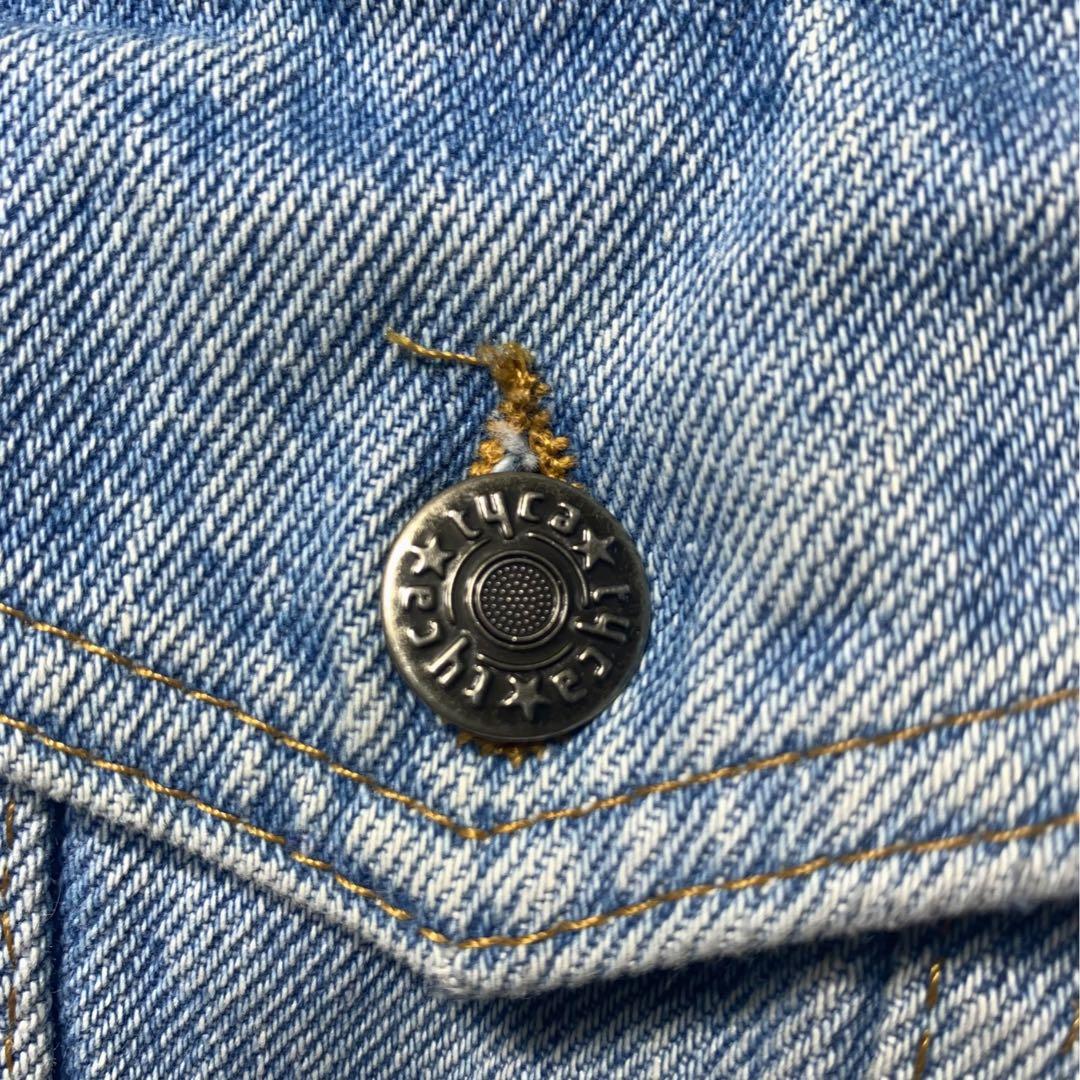 【kyon_kyon】90s USA製バックロゴデニムジャケットXLビンテ