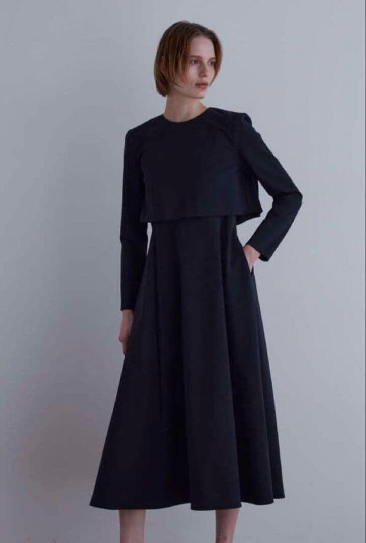 2024年 LE PHIL ルフィル ポンチ レイヤード ドレス ワンピース