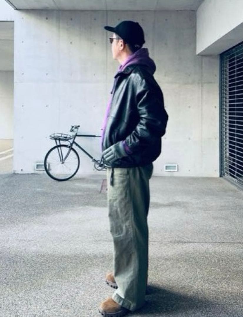 【最終価格】即発送可能 anytee オリジナル レザージャケット ブルゾン