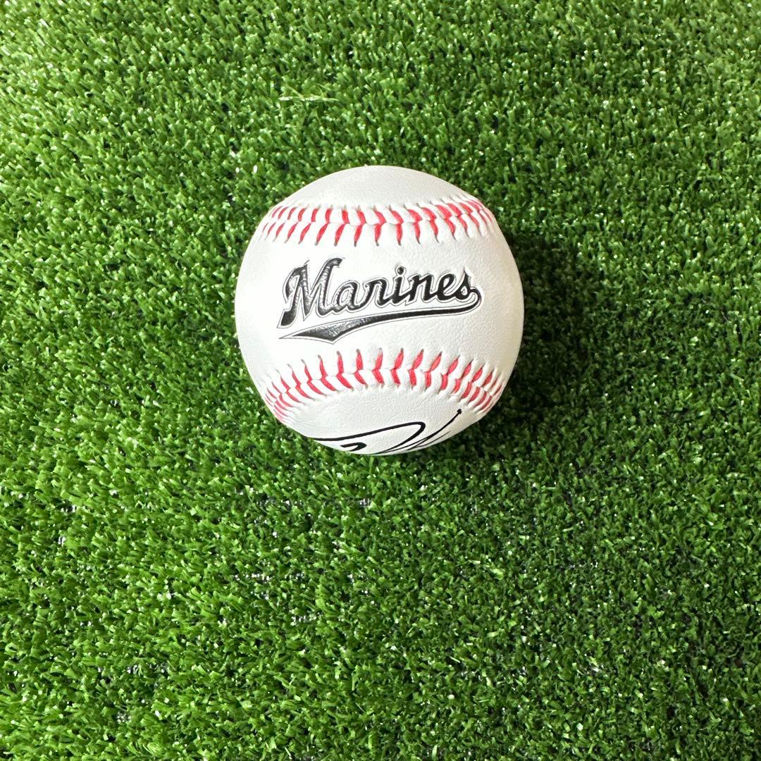 千葉ロッテマリーンズ　ドジャース　佐々木朗希選手　 直筆サインボール