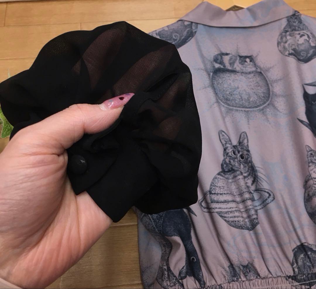 定価17600円 マミタス mmts しょこたん 猫 ネコ 柄 ワンピース S