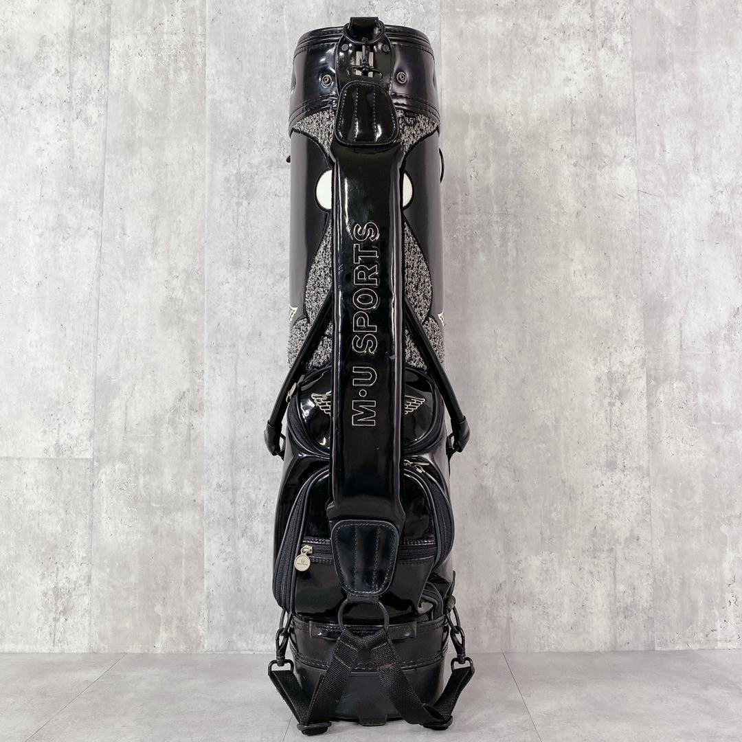 T745 エムユースポーツ ゴルフ キャディバッグ キャスター 黒 アニマル