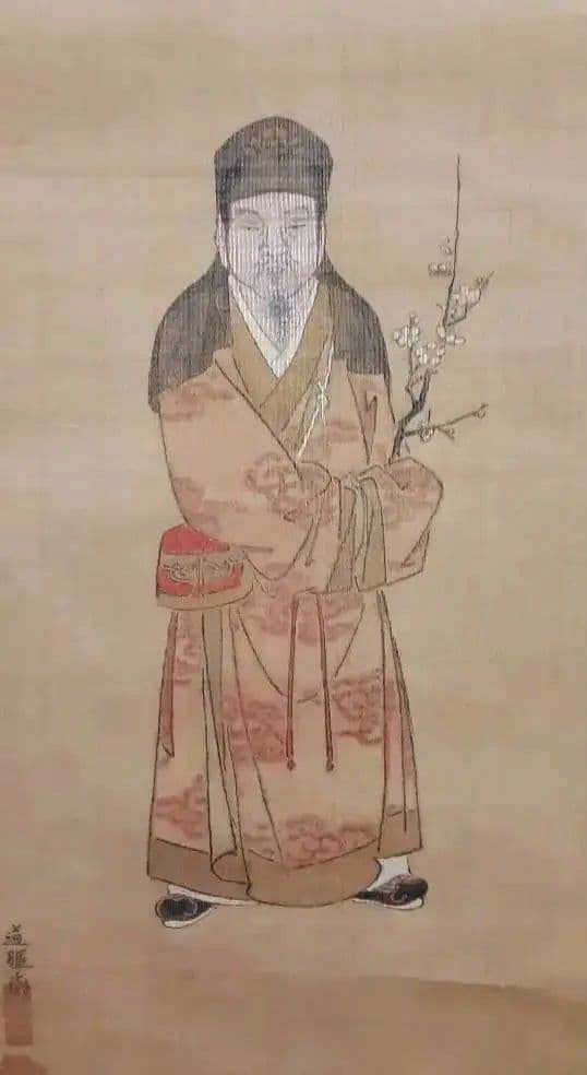 海北友雪　　掛け軸　二重箱入り　肉筆　　京都の老舗表具店表装