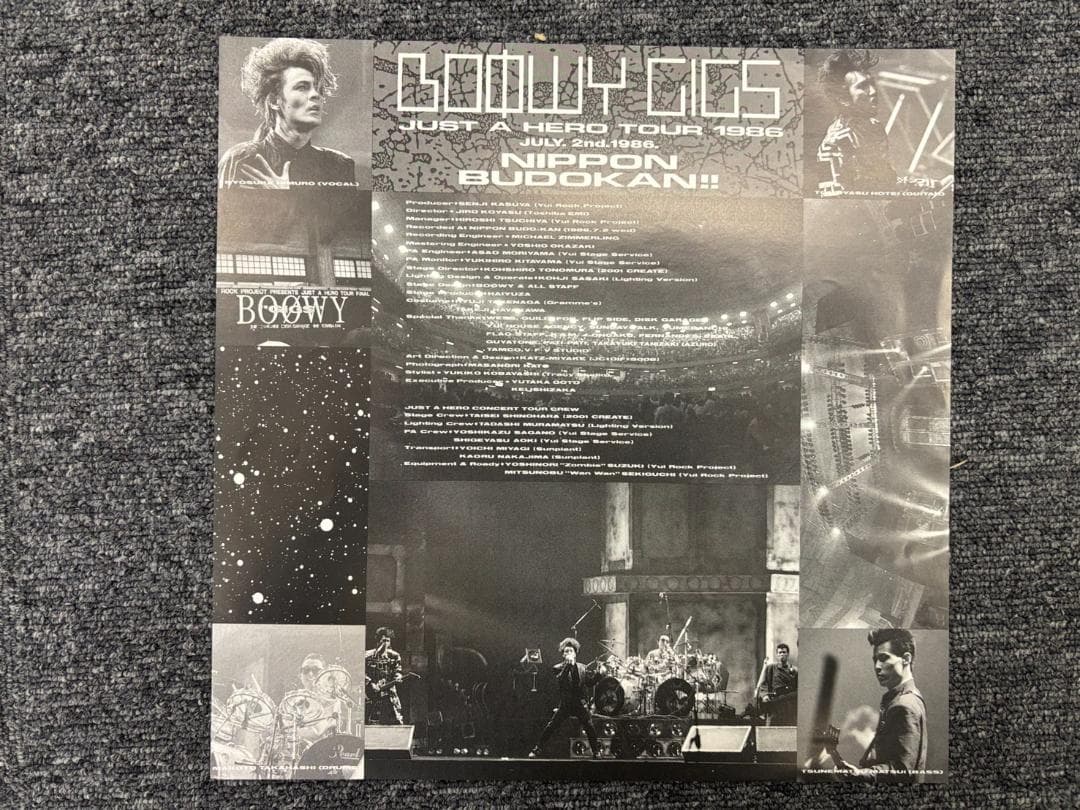 BOØWY GIGS JUST A HERO TOUR 1986 LP 初回盤