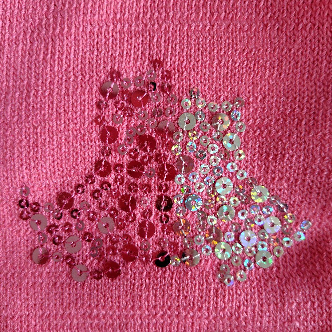 Black & White ピンク ハイネックトップス