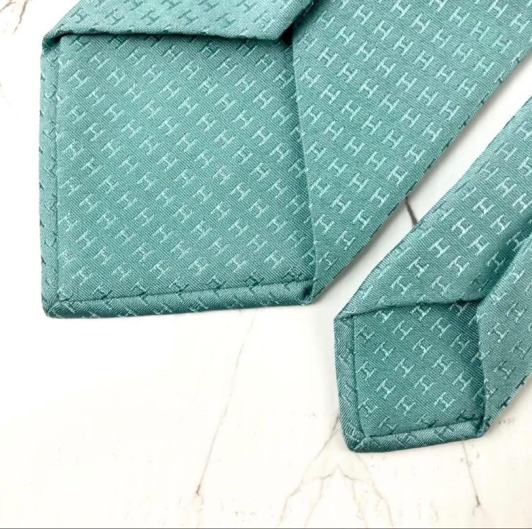 限定セール最終日最低額！　2/3までエルメス　ネクタイ　ファソネ　H柄　H織