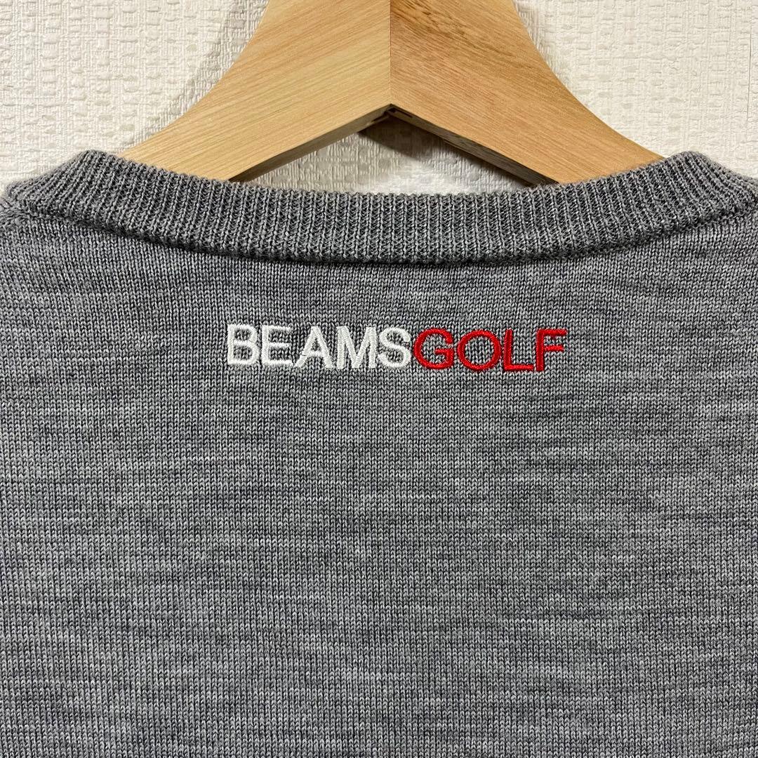 ビームスゴルフ　パープルレーベル　防風タラッティセーター　Mサイズ　グレー　美品
