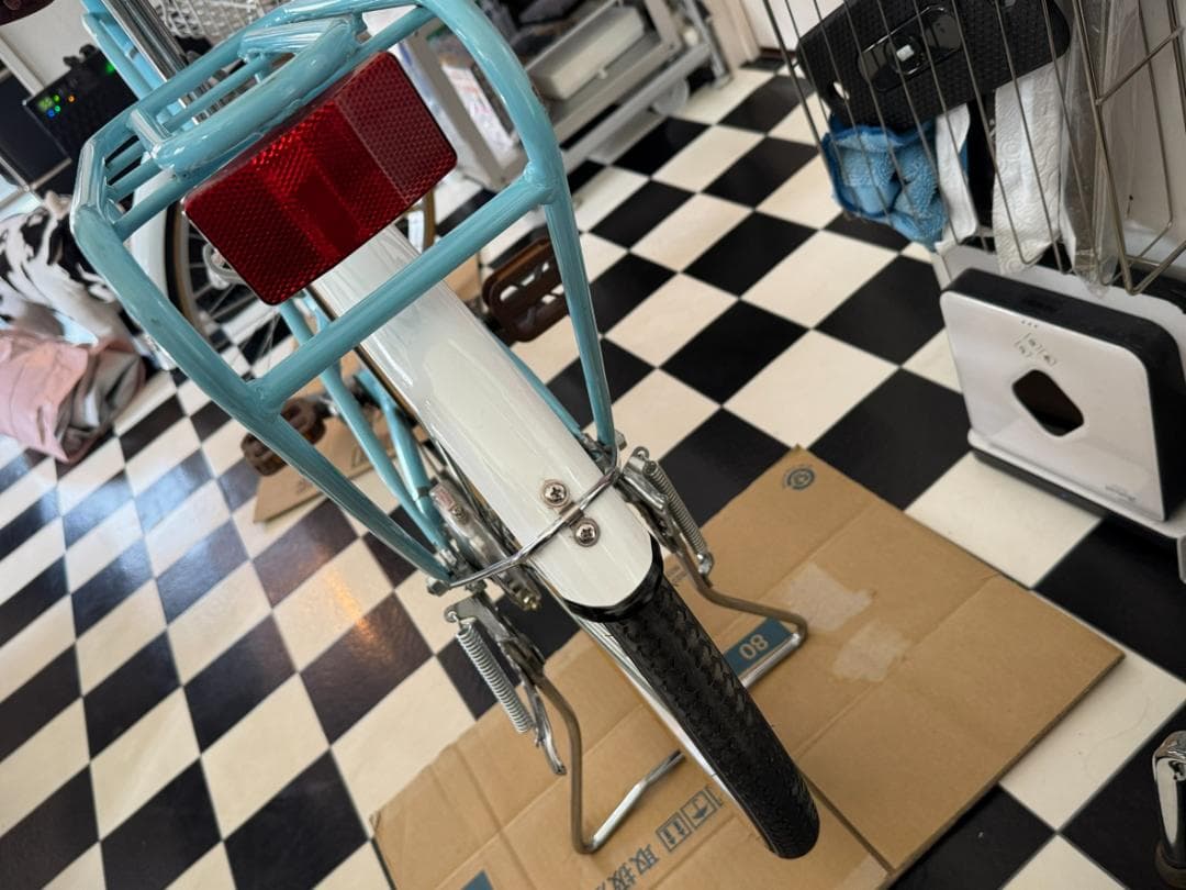 ◇子供用自転車 女の子向け 22インチ LEDオートライト パステルブルー◇