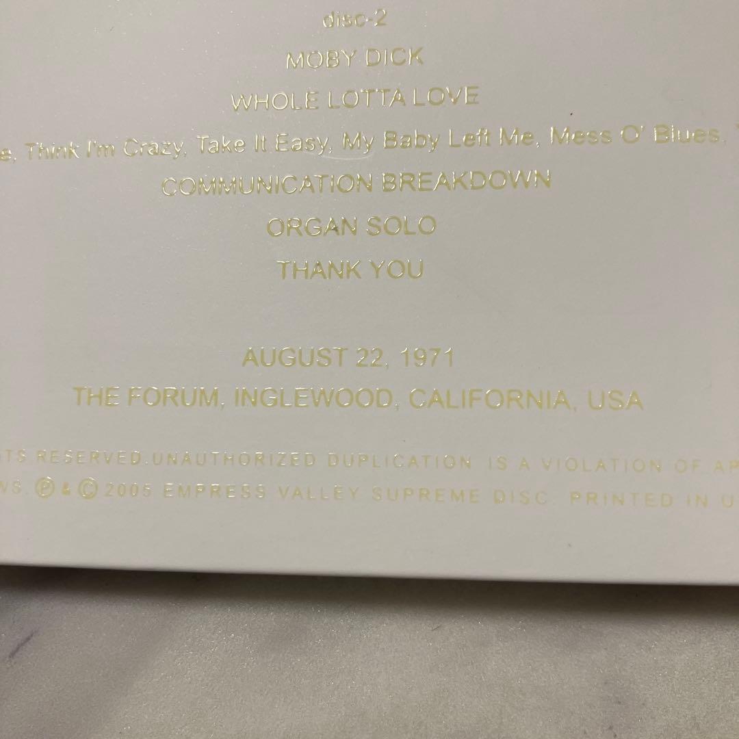 洋楽 LED ZEPPELIN 1971 8 21,22 empress valley