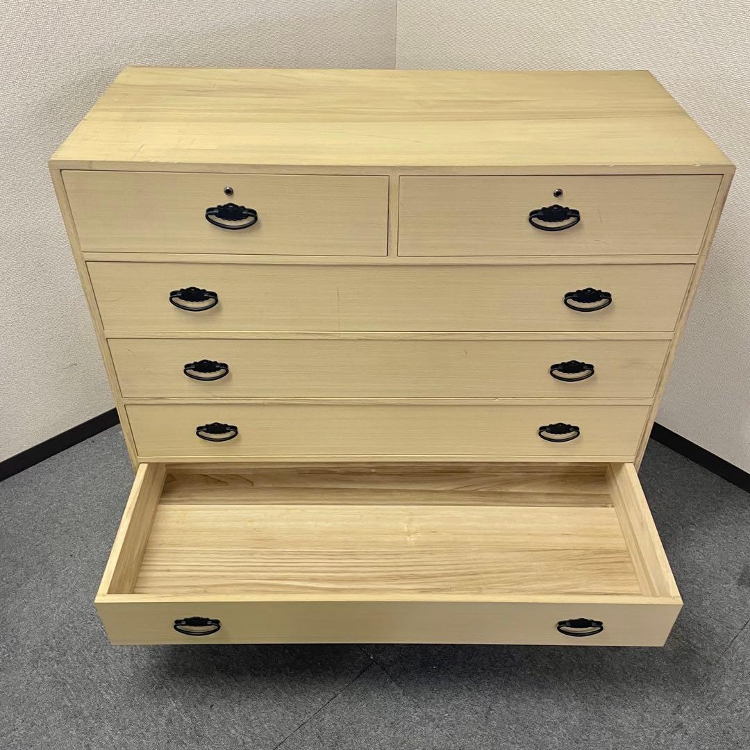 桐タンス 天然木 6段 日本製 高塚桐材商店 和箪笥 チェスト　M