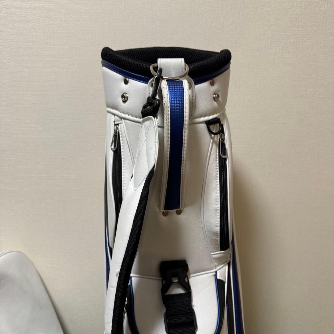 ダンロップ XXIO ゼクシオ キャディバッグ ゴルフバッグ ホワイト 合皮