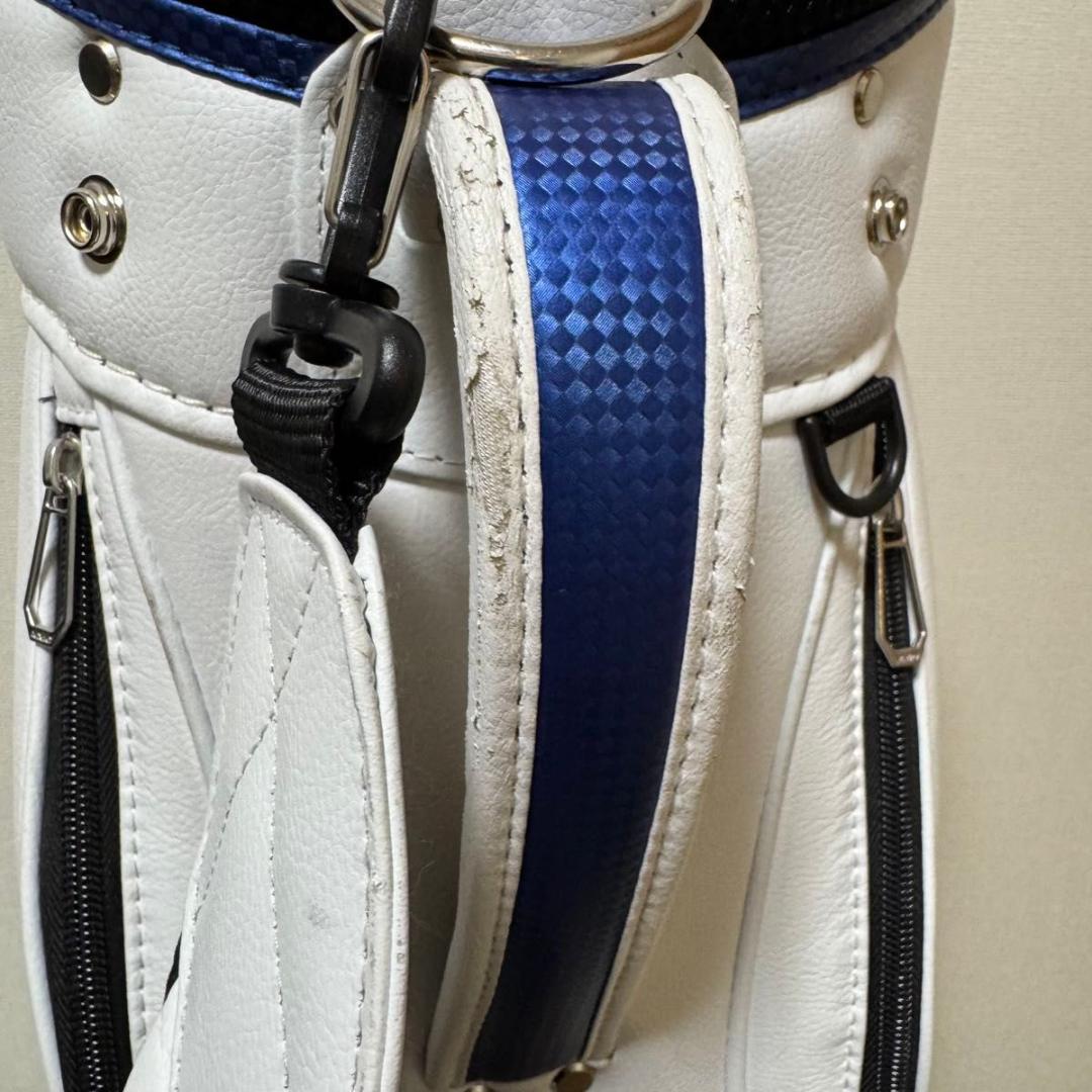 ダンロップ XXIO ゼクシオ キャディバッグ ゴルフバッグ ホワイト 合皮