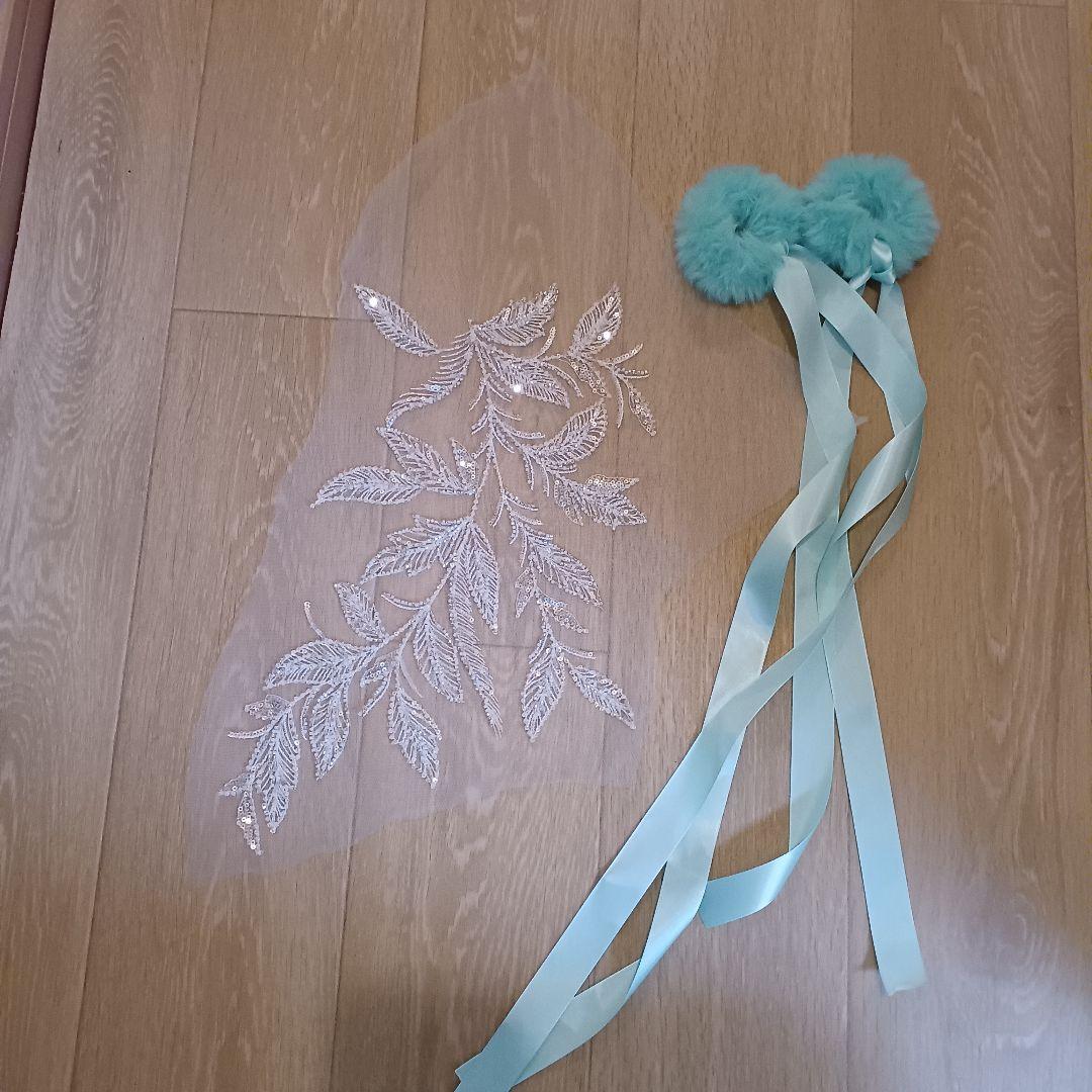 水色の長袖フレアドレス新品未使用