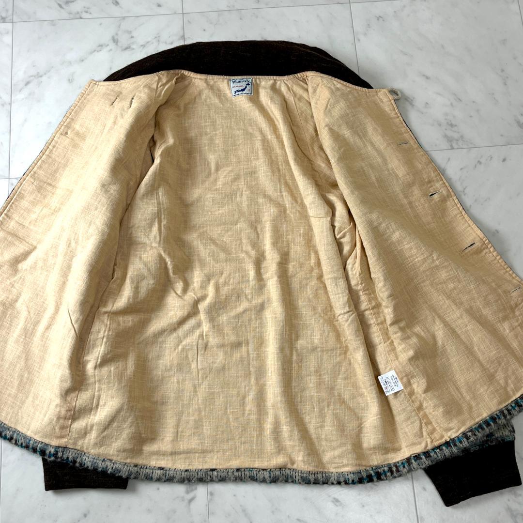 ブルートリック 岡山デニム ニット ジャケット L ウール アンゴラ トグル釦