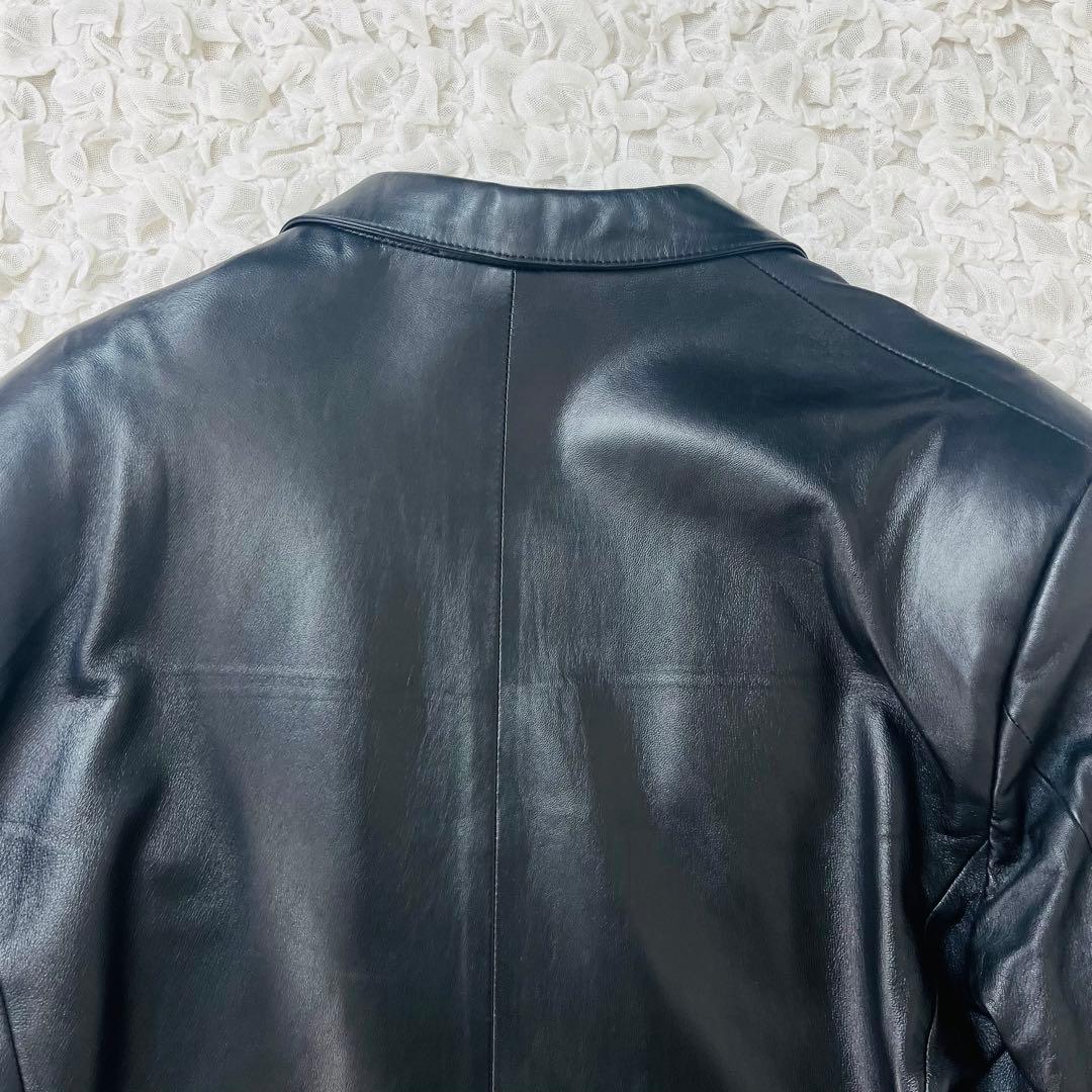 Gullit Men 羊革ラムレザーテーラードジャケット ビンテージXLイタリア